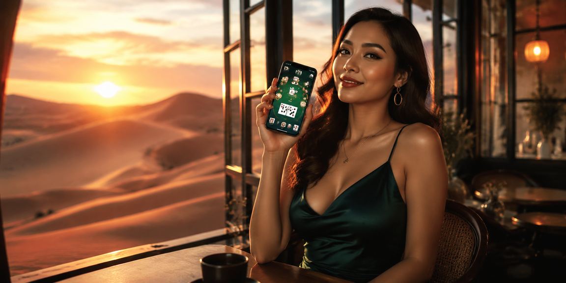 Người chơi bài tại Mũi Né bên tách cà phê, kết hợp giải trí trực tuyến và không gian thư giãn