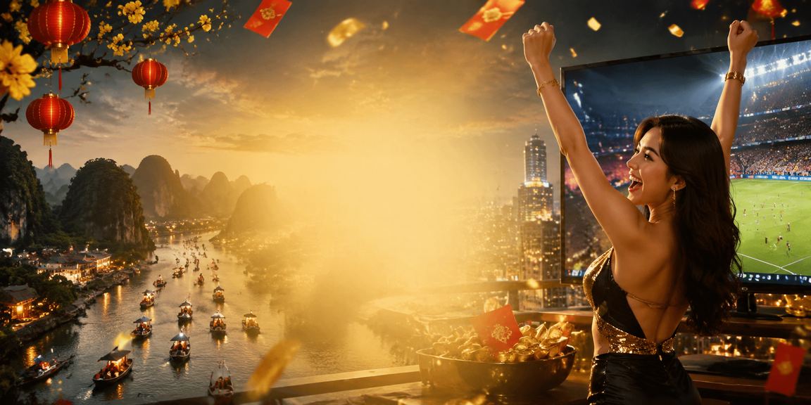Phong bao đỏ và đèn lồng biểu tượng may mắn gắn với văn hóa thưởng trực tuyến Việt Nam